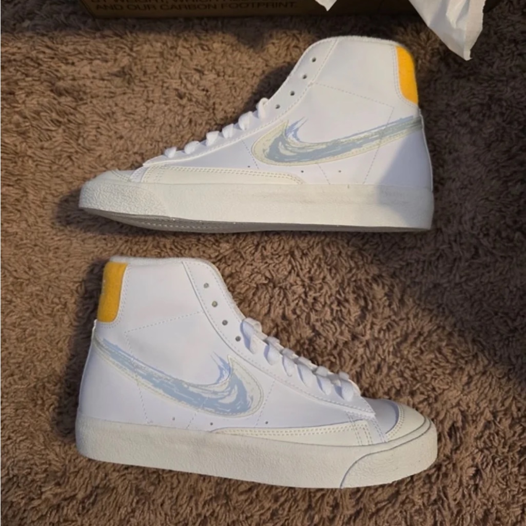 Nike Blazer Mid 77 Painted Swoosh Gs 55youth Brand New WBox
